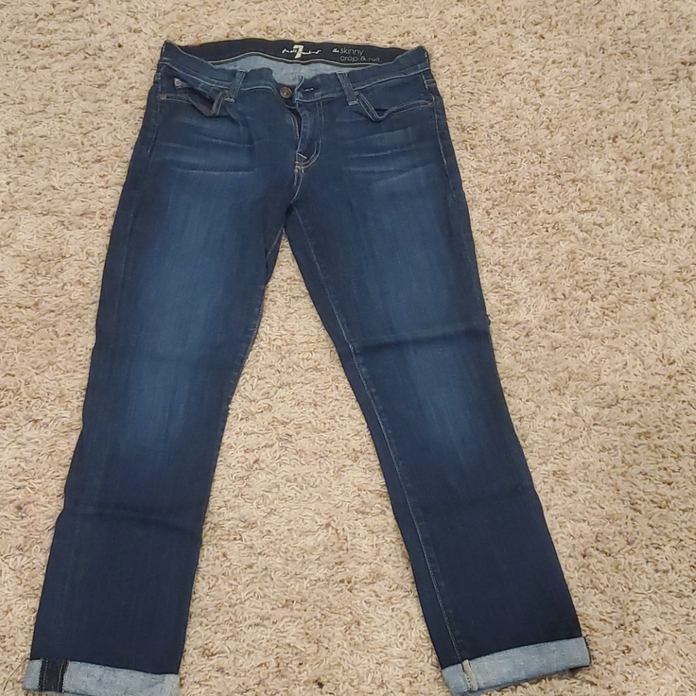 7 for all mankind skinny crop and roll